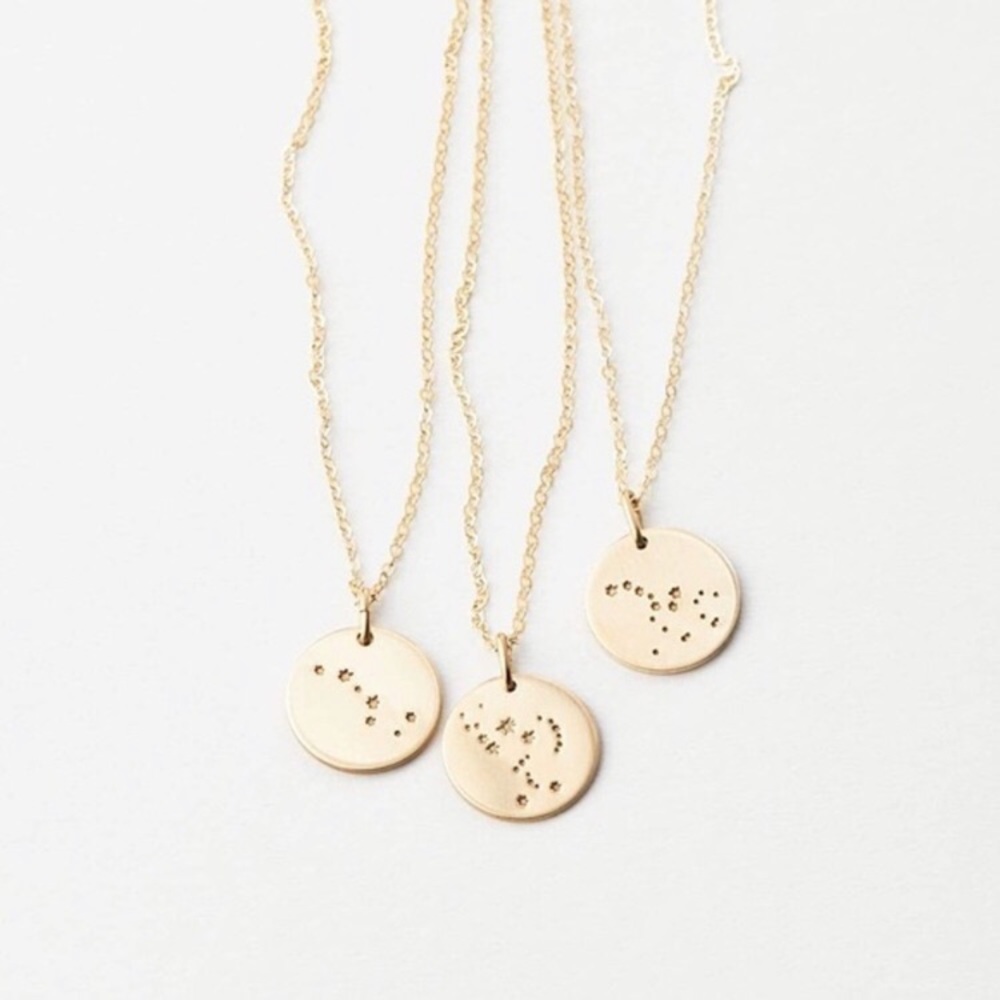 Zodiac Constellation Star Birth Charm Necklace - Picture 6 of 16
